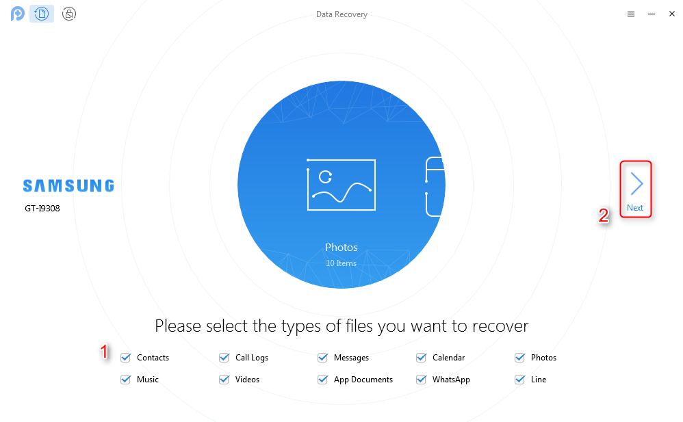 How to Use PhoneRescue for Android to Recover Deleted Data from Android Phone – Step 2