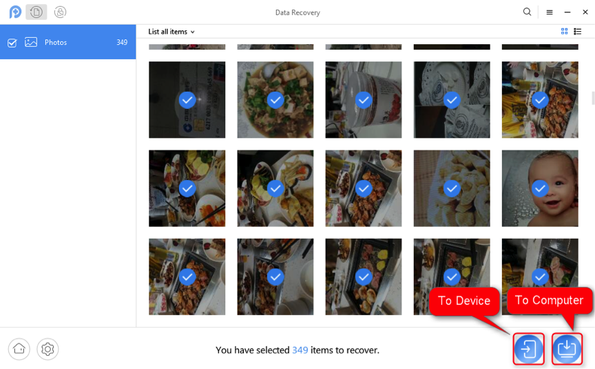 How to Recover Deleted Photos from Samsung – Step 3