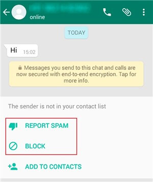 Block Unknown Contact on WhatsApp