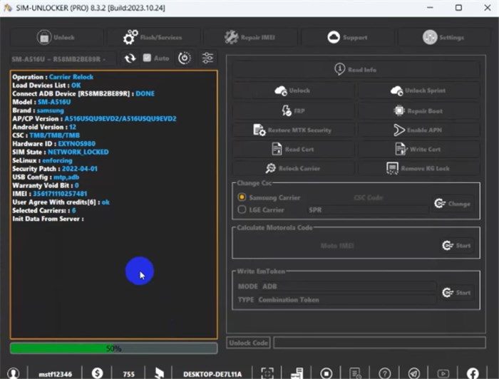 Bypass FRP via SIM Unlocker Pro
