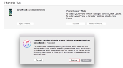 Bypass iPhone/iPad Password via Recovery Mode - Step 3