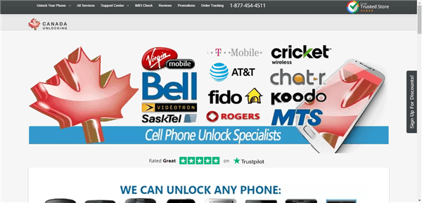 Unlock SIM Card with CanadaUnlocking