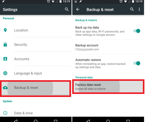 Fix Can't Send Messages on Android Phone Issue via Factory Reset Your Android