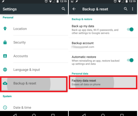 Fix Can't Send Messages on Android Phone Issue via Factory Reset Your Android 