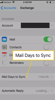 Change the Mail Days to Sync Option on iPhone