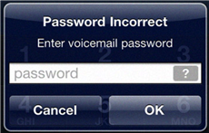 Voicemail Password Incorrect