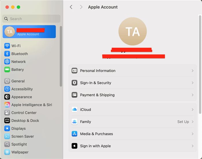 Check Apple ID on Mac