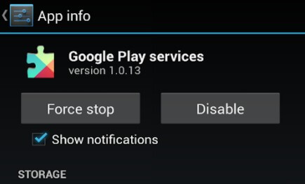 Check if the Google Play Services is Disabled