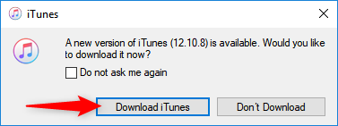 Download iTunes Update on Windows