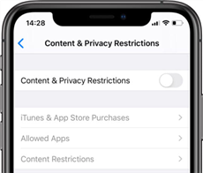Restrictions for Apps