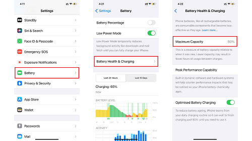 Check your iPhone’s battery health