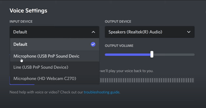 Check Your Microphone and Speaker Settings