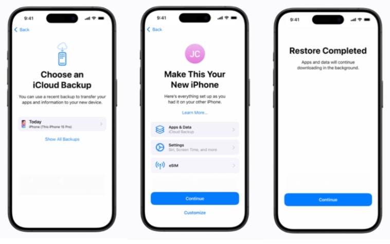 Choose Backup and Restore