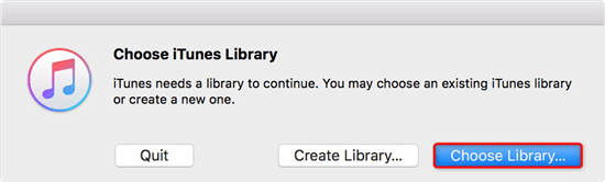 Choose an Existing iTunes Library on New Mac