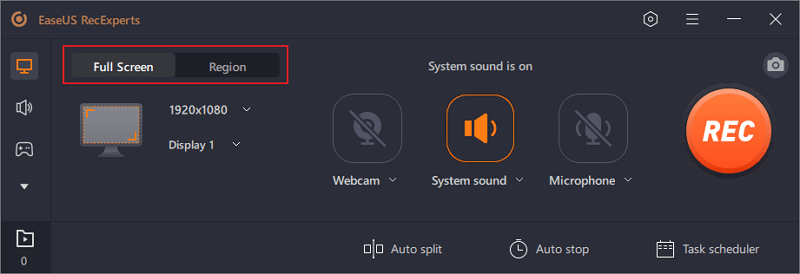 Choose the Recording Region