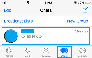 Choose the WhatsApp Chat