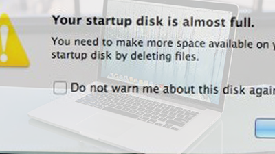 your startup disk is almost full macbook air