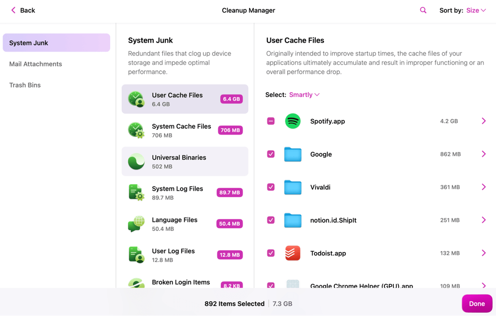 CleanMyMac Cleanup Manager