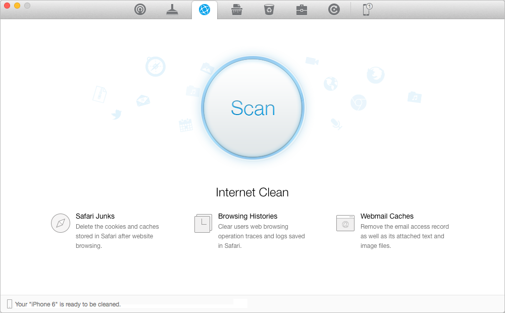 Clear Internet Junks with PhoneClean