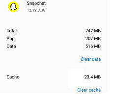Clear Snapchat’s Cache