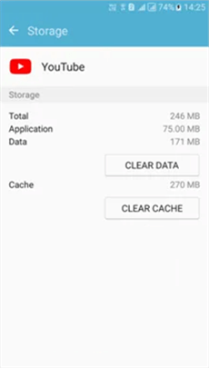 Clear the Cache and Data of YouTube