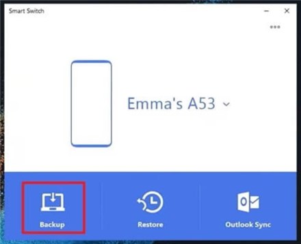 Click Backup on Smart Switch