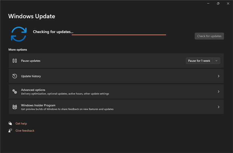 Click Check For Updates