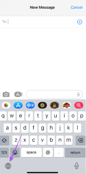 Keyboard in Messages