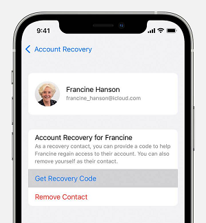 Click on Get Recovery Code