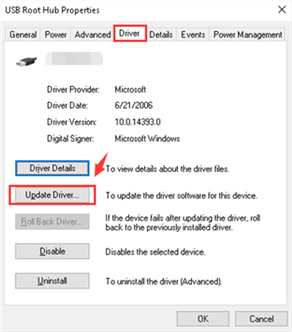 Click on Update Driver