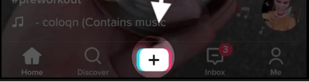 Click the Create Button of TikTok