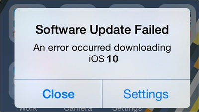 iOS 10 Issues – Software Update Failed