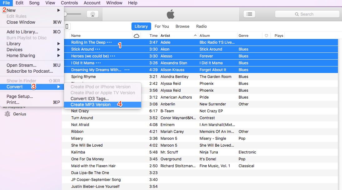 convert itunes download to mp3