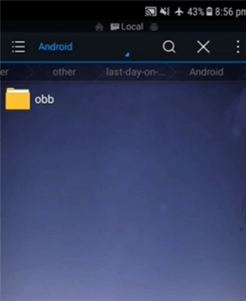 Copy and Paste the “Obb Folder”