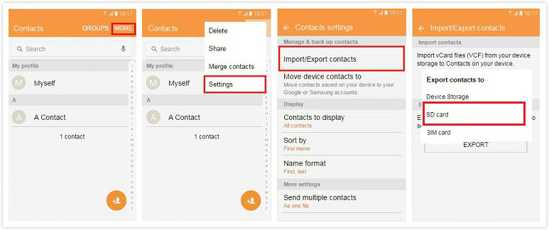 code Brutal Speak to Guide] How to Copy Contacts to SD Card on Android Phone - iMobie