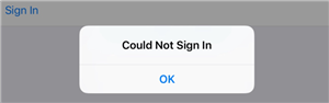 Could Not Sign in to Apple ID