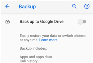 Create an Android Cloud Backup