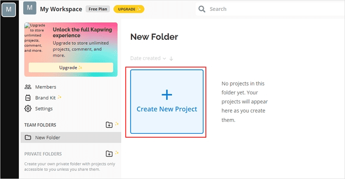 Create New Project in Kawping