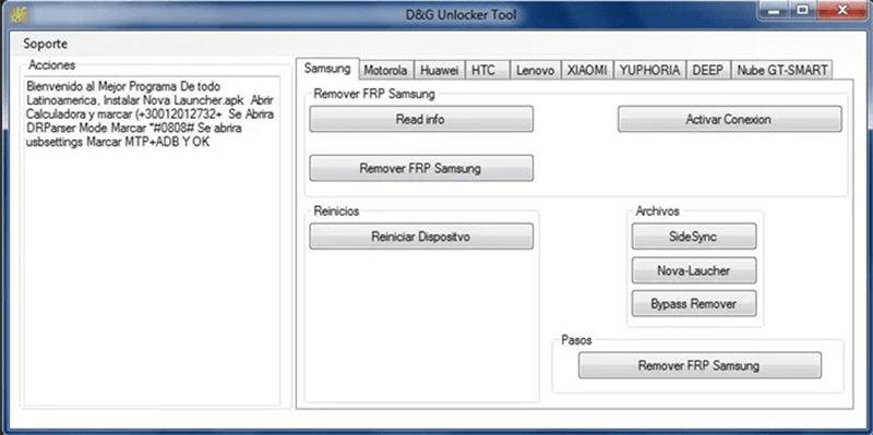 How to Use D&G Password Unlocker Tool All FRP Bypass Lock