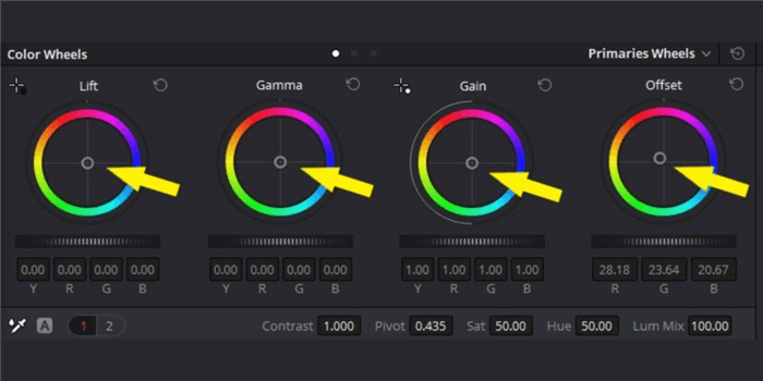 Make Adjustments with Color Wheels