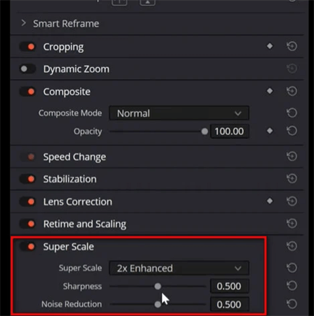 Adjust the Settings of the Super Scale Effect