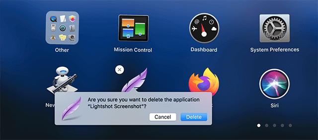 Delete an App from the Launchpad