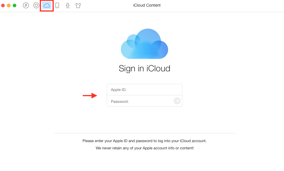 Delete Duplicate Contacts in iCloud with AnyTrans - Step 1