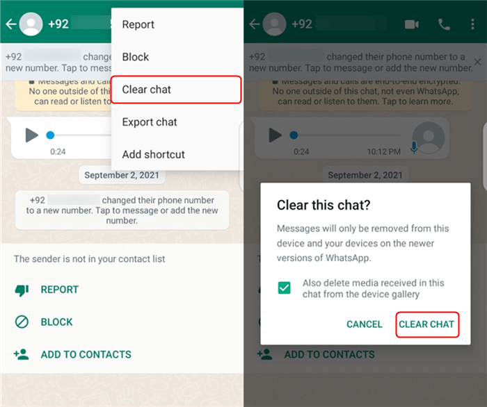 Permanently Delete WhatsApp Messages on Android