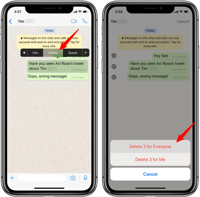 Delete WhatsApp Messages from Both Sides
