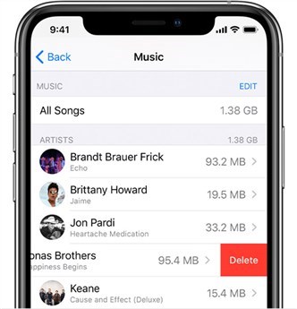 Delete Single Music on iPad