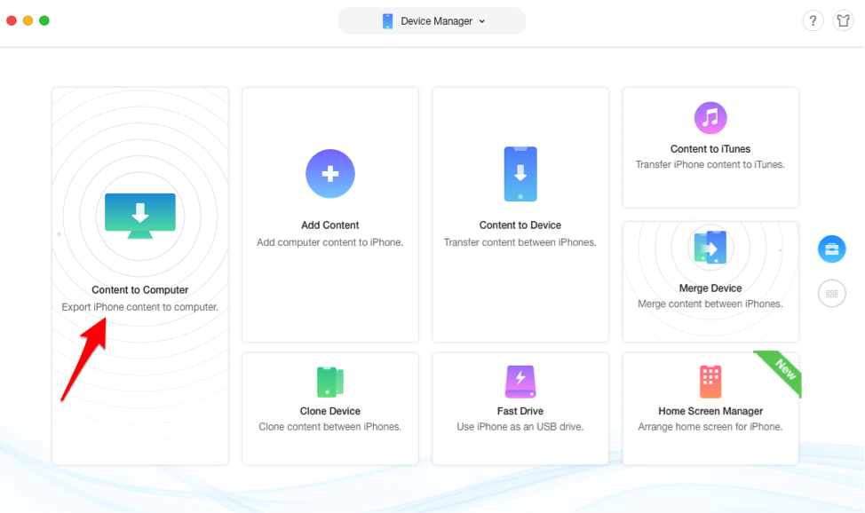 How to Transfer Voice Memos from iPhone to Computer - Step 1