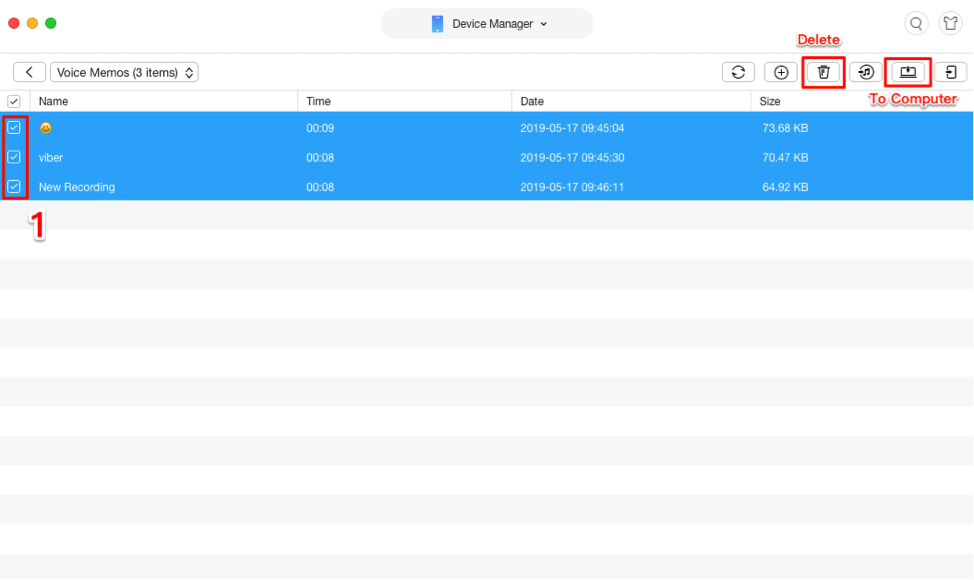 How to Delete Voice Memos on iPhone Permanently – Step 3