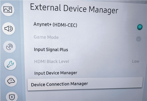 Choose Device Connection Manager on TV