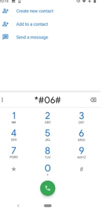 Dial the Code to Get IMEI